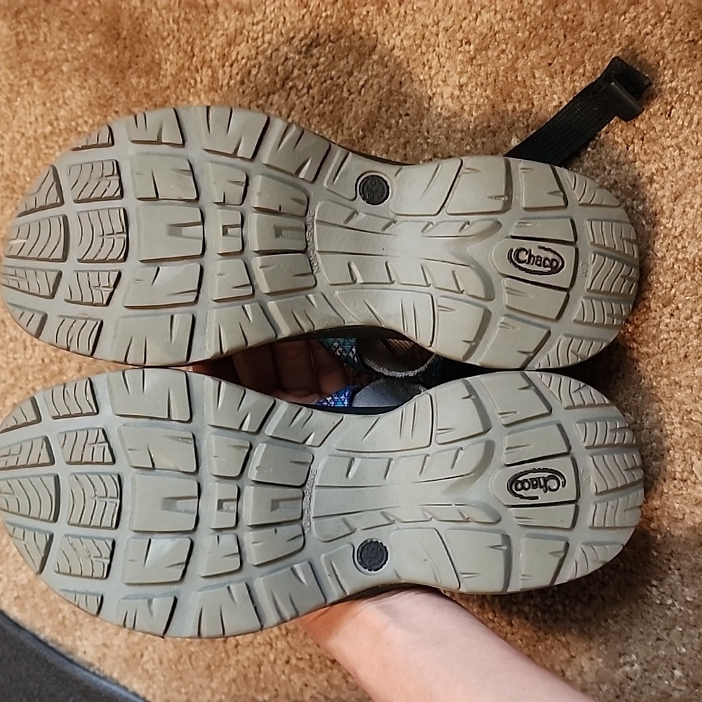 Chaco Classic Z/2 Sandals in Teal purple diamond weave - Picture 12 of 13